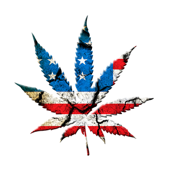 Free Cannabis Leaf Flag illustration and picture
