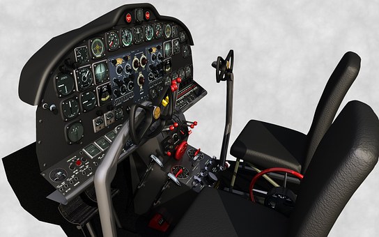 Flugzeug, Innerhalb, Panel, 3D