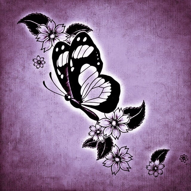 Download free HD stock image of Butterfly Flower Free butterfly flower insect illustration