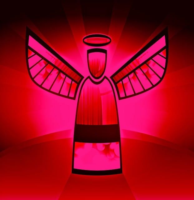 Free angel red abstract illustration