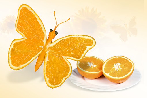 Motýl, Žlutá, Oranžový, Složení