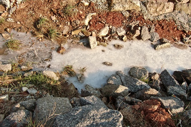 Wasser, Zugefroren, Bach, Winter, Eis