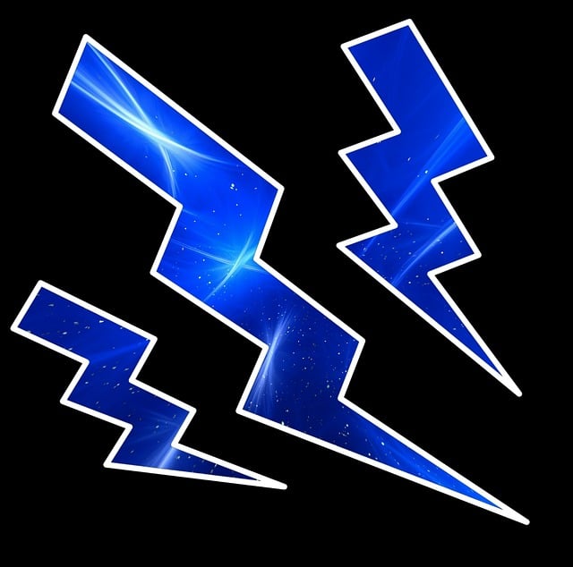 Free lightning bright blue illustration
