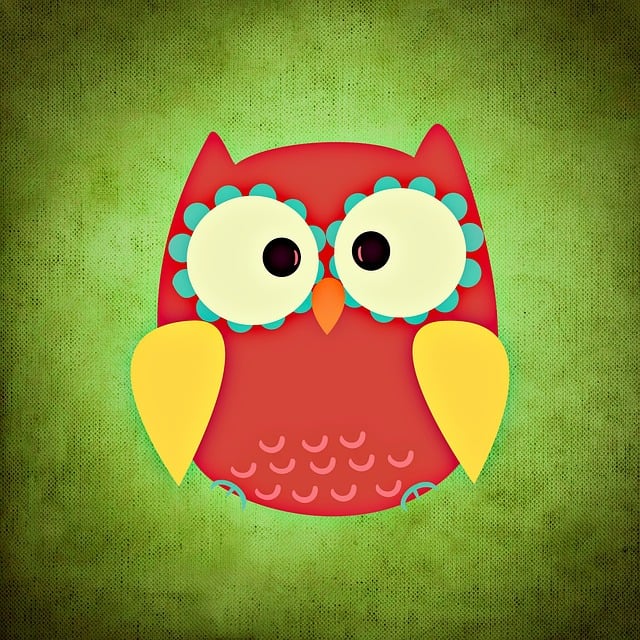 Free owl multicoloured fun illustration