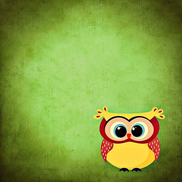 Free owl multicoloured fun illustration
