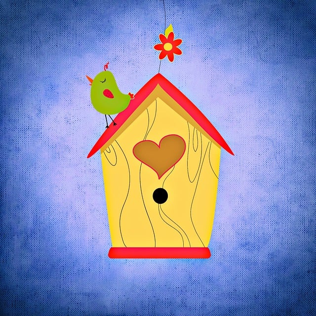 Free bird house nature bird illustration