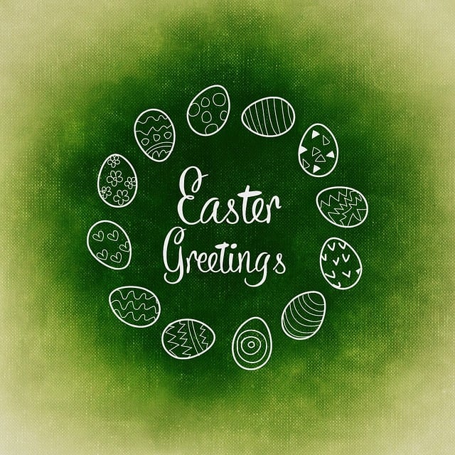 Free easter wishes greeting card illustration