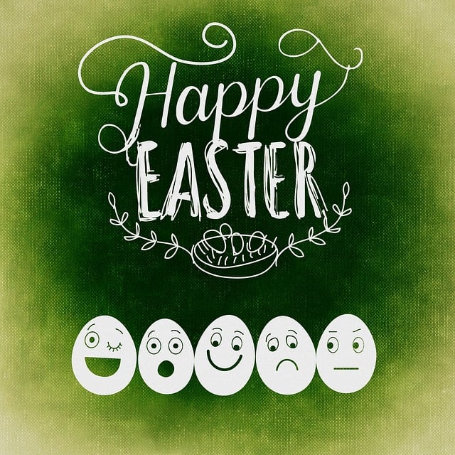 Free easter wishes greeting card illustration
