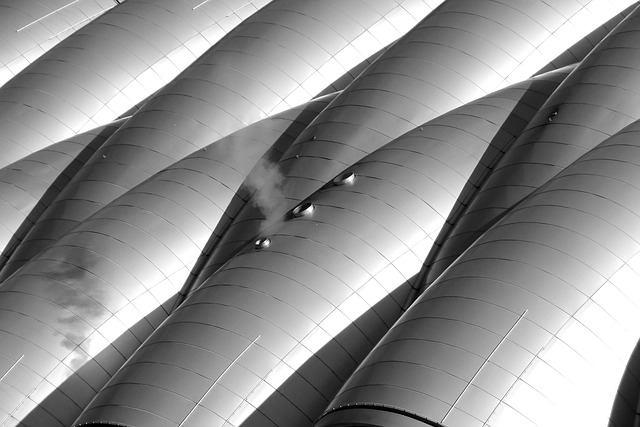 Schwarzweiß-Foto, Architektur, Gebäude