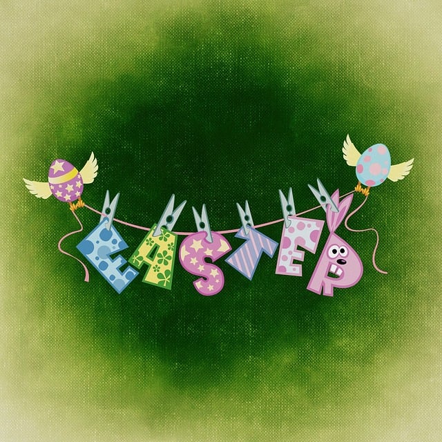 Free easter wishes greeting card illustration
