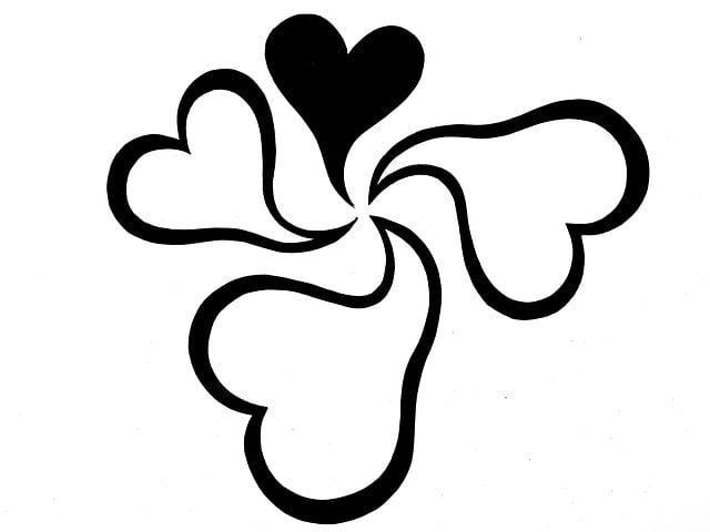 Free heart hearts circular arrangement illustration