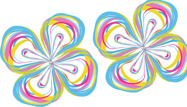Free flower abstract color vector