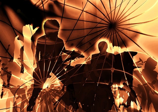 Silhouette, Frau, Mädchen, Bewegung