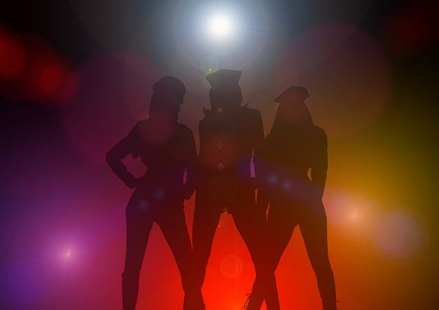 Silhouette, Frau, Mädchen, Bewegung