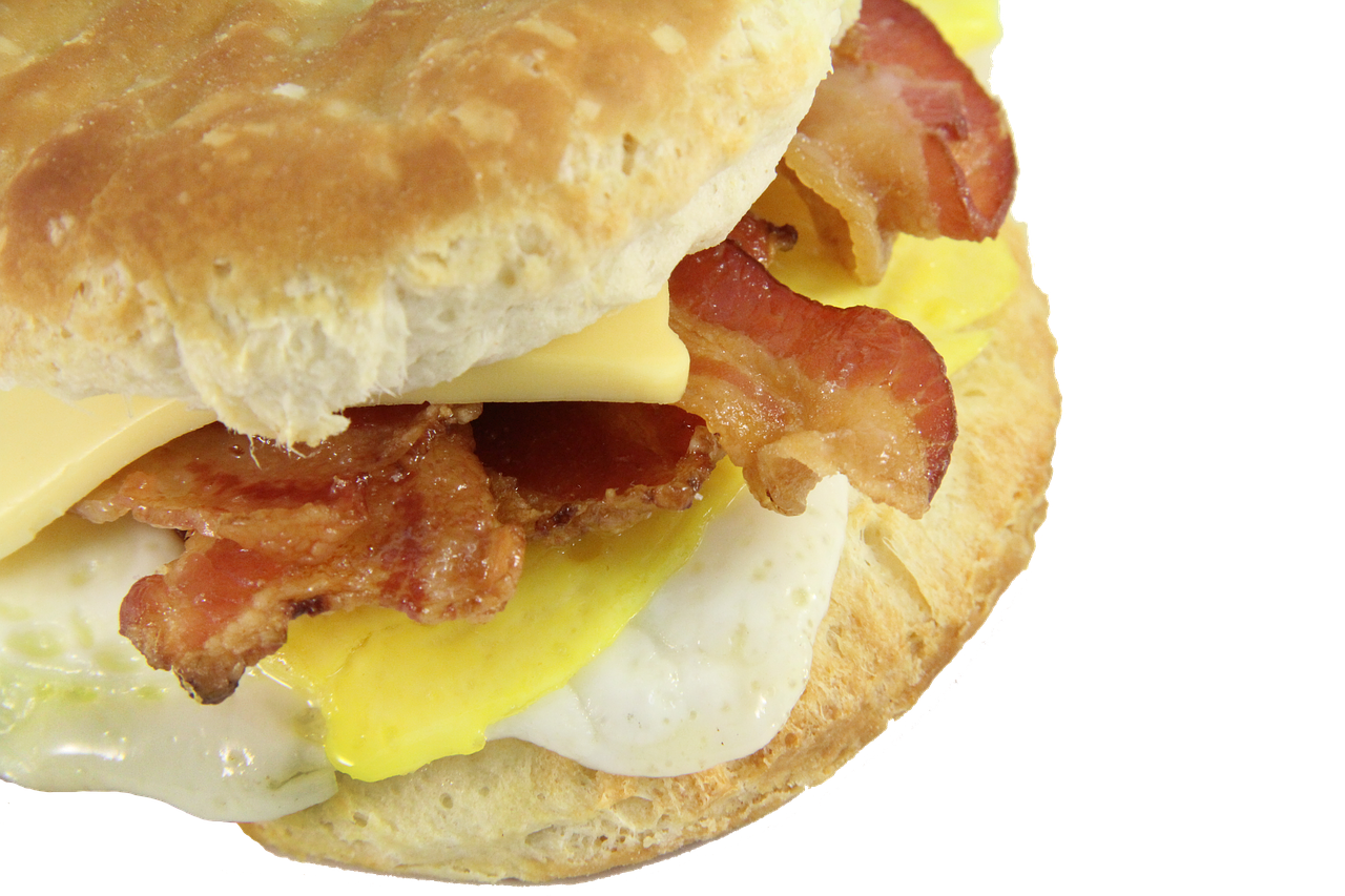 Download Bacon Egg And Cheese Biscuit, Breakfast, American. RoyaltyFree Stock Illustration