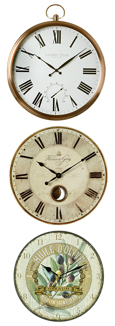 Free clock time vintage illustration