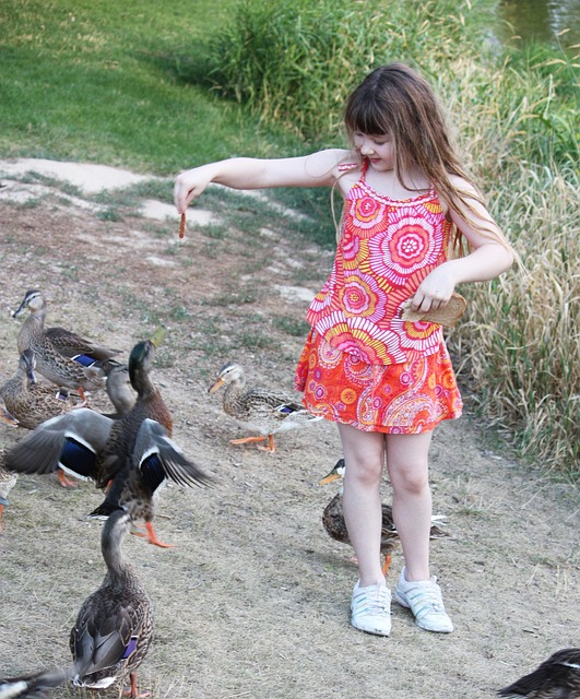 Kind, Mädchen, Park, Spielen, Glücklich