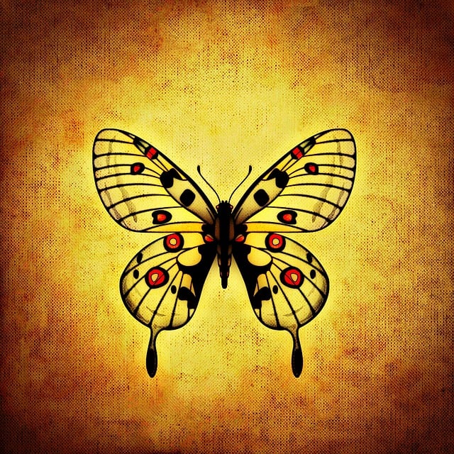 Free butterfly insect multicoloured illustration