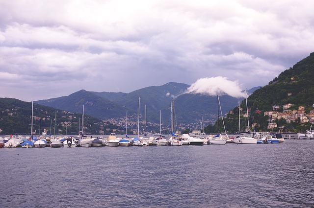 Lake, Jachten, Natuur, Como, Italië