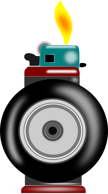 Free cigarette lighter lighter burn illustration