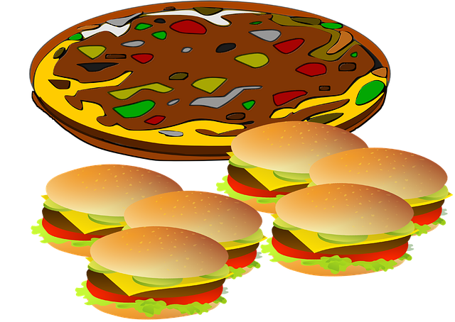 Pizza, Hamburger, Lebensmittel, Schnell