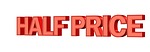 half price, sale, money