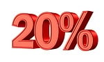 twenty, 20, percent
