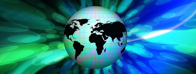 Free globe bokeh background illustration