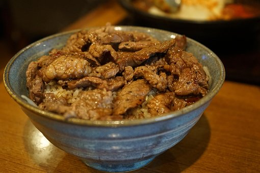 Lunch, Rice Bowl, Meat