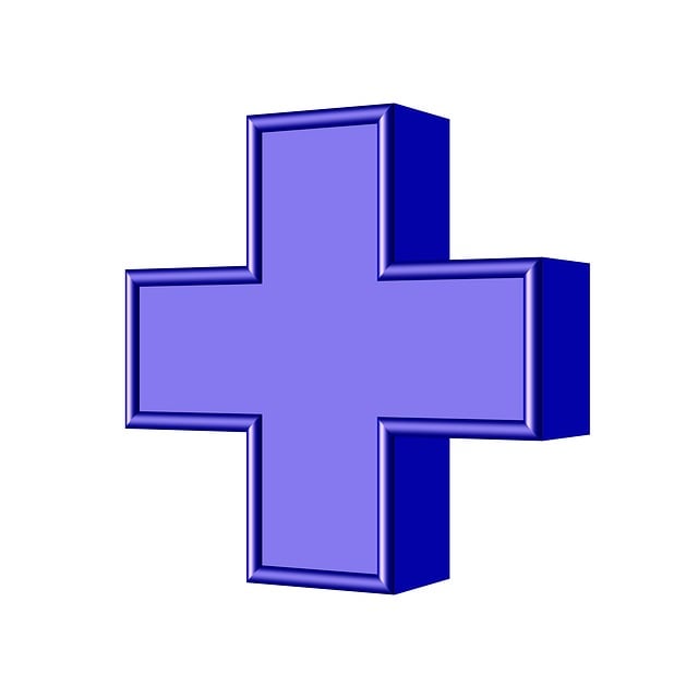 Free cross add symbol illustration