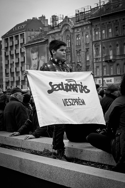 Budapest, Ungarn, Demonstration