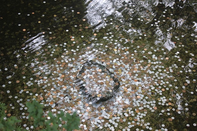 Münzen, Wasser, Geld, Zeit, Fluss, Brise