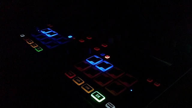 Dj, Controller, Mørke, Nat, Knapper, Lys