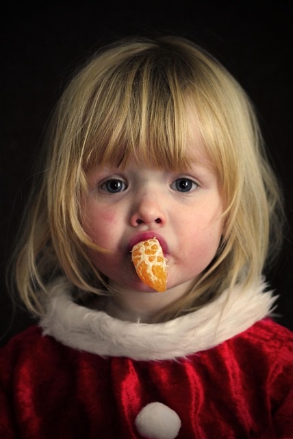 Garota, Retrato, Natal, Laranja