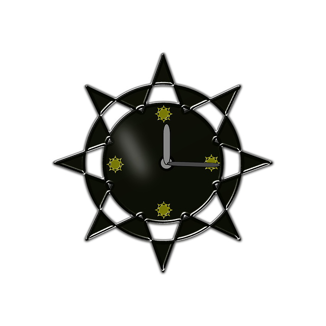 Free black clock time illustration