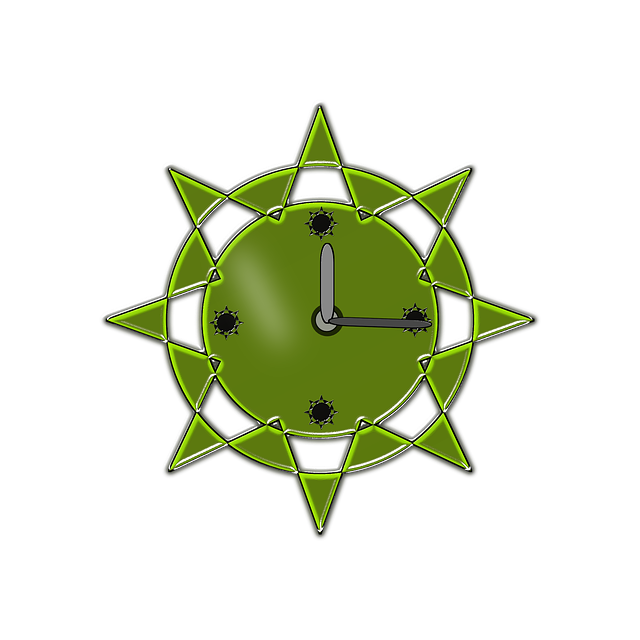 Free green clock time illustration