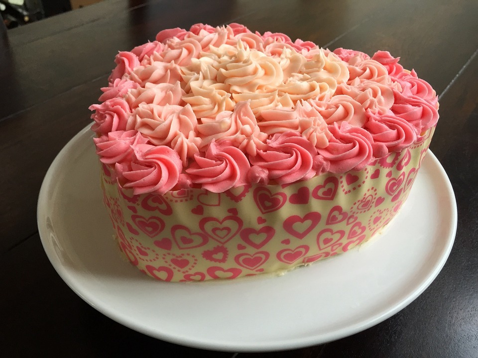 Free Photo Cake Heart Roses Butter Cream Free Image On Pixabay 
