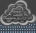sadness, despair, tears