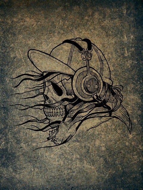 Free Skull And Crossbones Scary illustration and picture