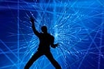 silhouette, man, movement