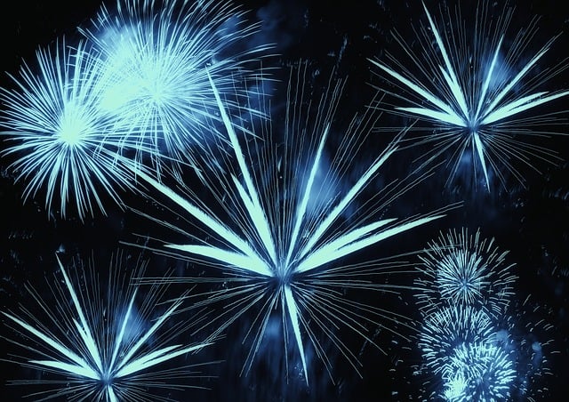Free fireworks missiles night illustration
