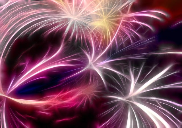 Free fireworks missiles night illustration