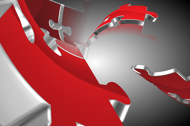 Free jigsaw puzzle red grey illustration