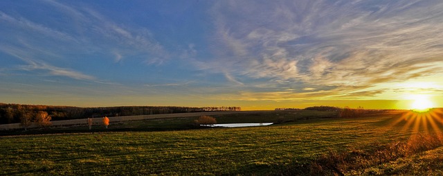 Atardecer, Otoño, Cielo, Noche