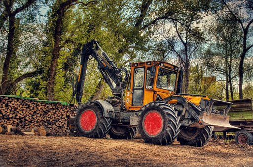 Traktor, Zemědělství, Dřevo, Příroda