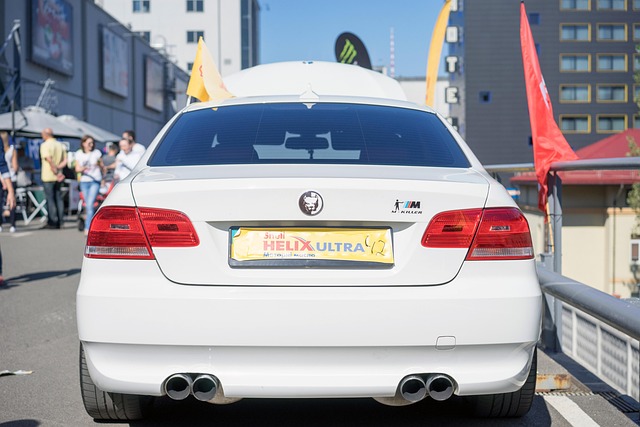 Bmw, 자동차, 자동, 차, 뒤쪽에, 거리, 교통, 하얀색
