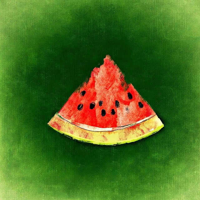 Free watermelon watercolor fruit illustration
