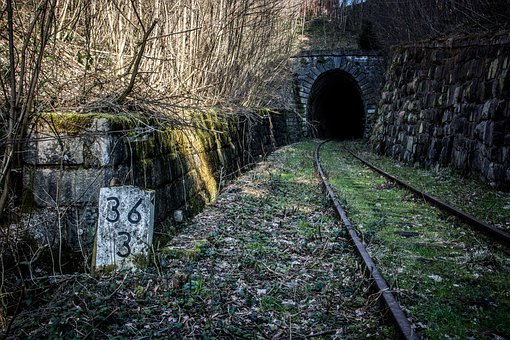 Ferrocarril, Túnel, Pista, Vías De Tren