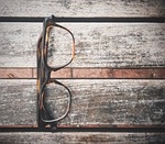 glasses, closeup, wooden