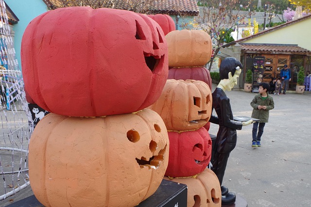 Free Pumpkin Santa Village photo and picture